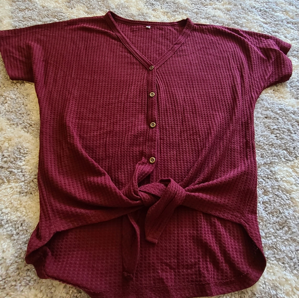 Tie front top